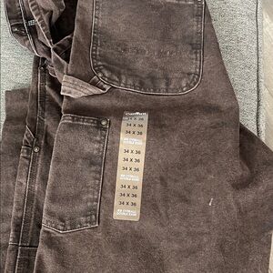 Carhartt Brown Canvas Utility Overalls